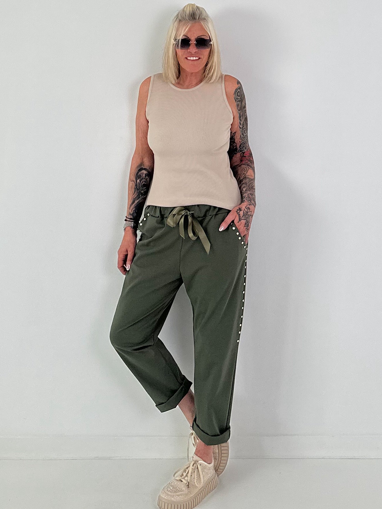 Ripp Tank Top  - beige