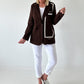 Blazer mit Statement Patch - mokka