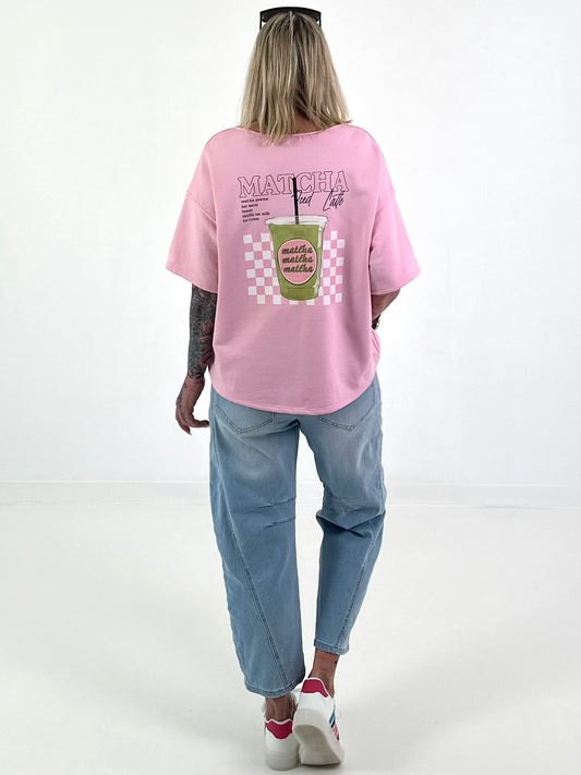Sweat T-Shirt Matcha - rosa