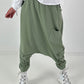 Haremhose mit Knopfdetails - oliv