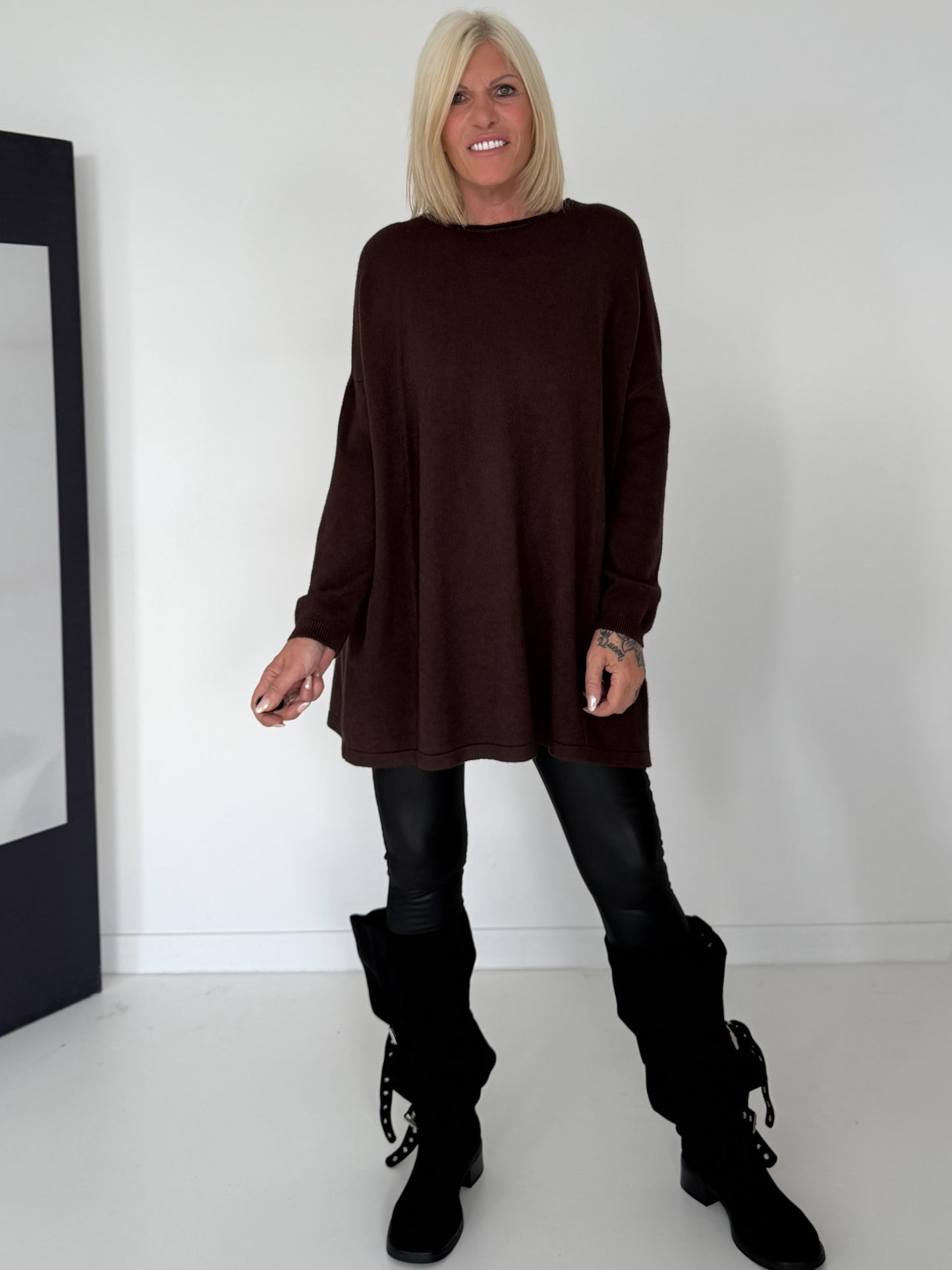 Longpullover - mokka