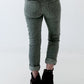 Hose stone washed mit Gürtel - khaki