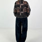 Blusenjacke mit Muster - anthrazit