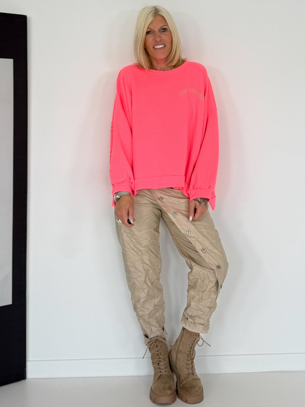 Oversized Sweater Copenhagen - neon pink