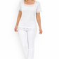 2. Wahl T-Shirt mit Spitzendetails - weiss
