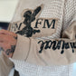 Grobstrickpullover mit Sweatärmeln - beige-taupe