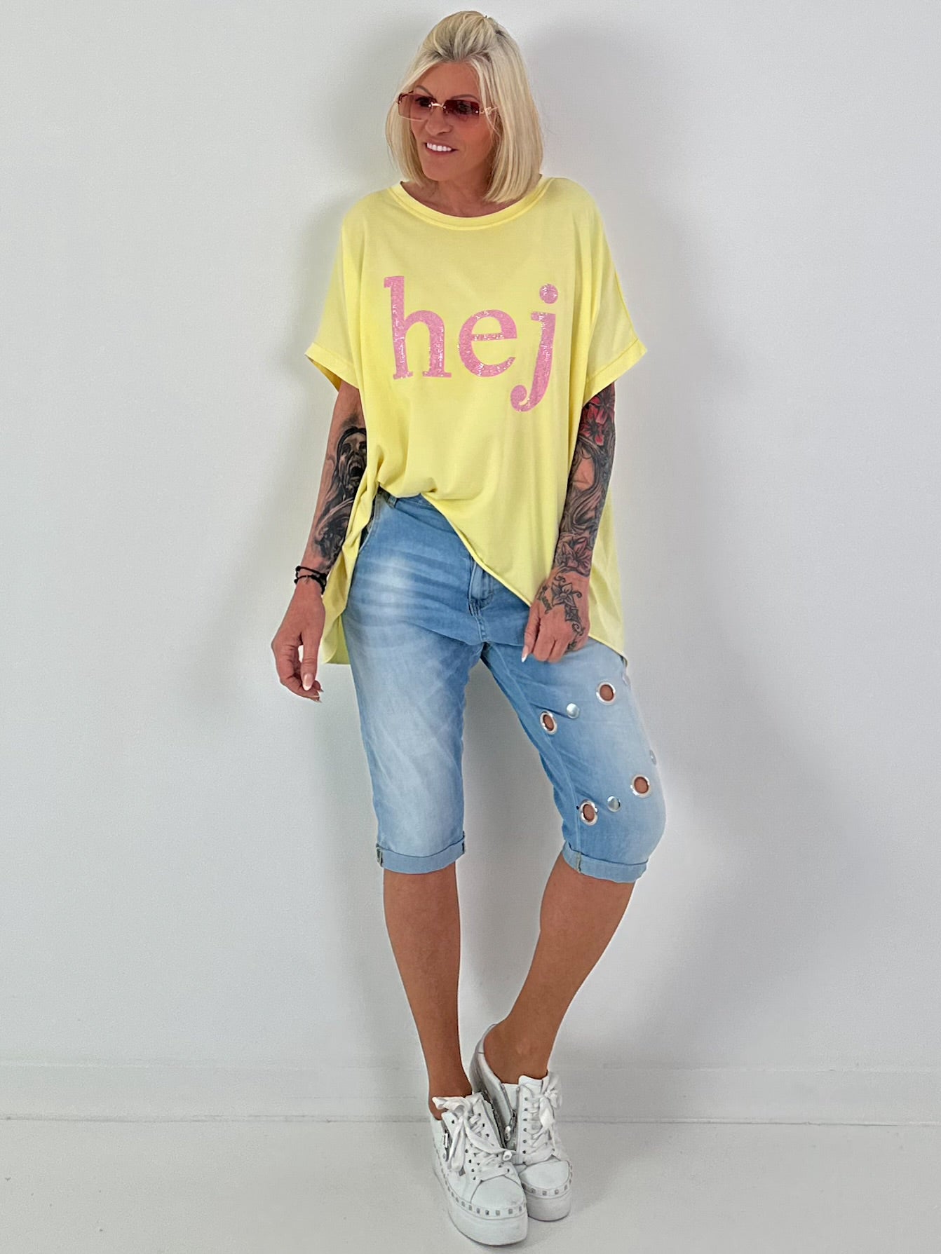 T-Shirt Hej - yellow