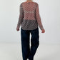 Mesh Shirt mit Punkten - taupe