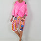 Tunika mit integrierten Top - neonpink