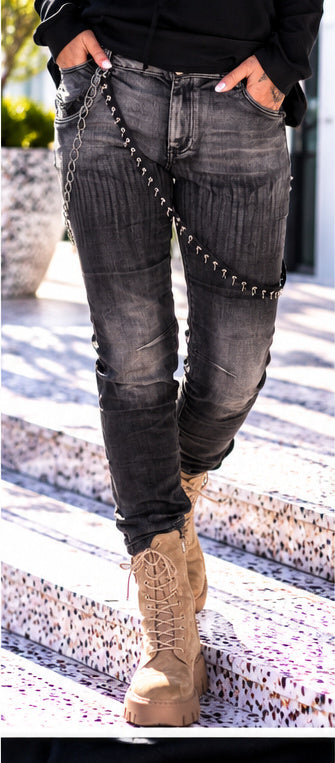 Jeans Rebel- used-black