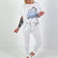 T-Shirt Car - white-light blue