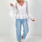 Light Tunic with Ruffles - white