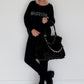 Sweater Whatever mit Strass-Details - schwarz