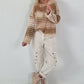 Grobstrickpullover mit Farbverlauf - beige-mehrfarbig
