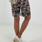 Kurze Hose Camouflage mit floralen Details - taupe mehrfarbig