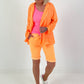 Light Linen Blazer - neon orange