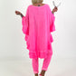 Muslin Tunic with Ruffles - neon pink