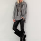 Oversized Hoodie YEAH - grau