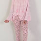 Structured tunic with tie belt and flounced sleeves - pink