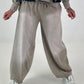 Lässige Sweat Ballonhose im Used-Look - taupe