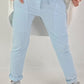 Sweatpants with large patch pockets - light blue