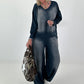 Lässiges Sweatshirt im Used-Look - anthrazit