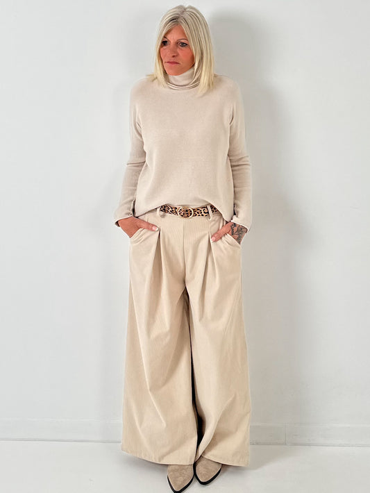 Turtleneck sweater model "Pure Comfort" - beige