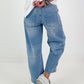 Jeans with large eyelets - denim