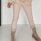 Hose mit elastischem Bündchen - beige