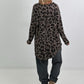 Shirt mit Leo-Print - taupe