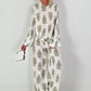 Zweiteiler mit Ornament Print - khaki-creme