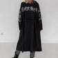 Hand printed oversized Mantel - schwarz
