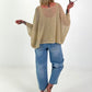 Strickpulli mit Lurex - beige