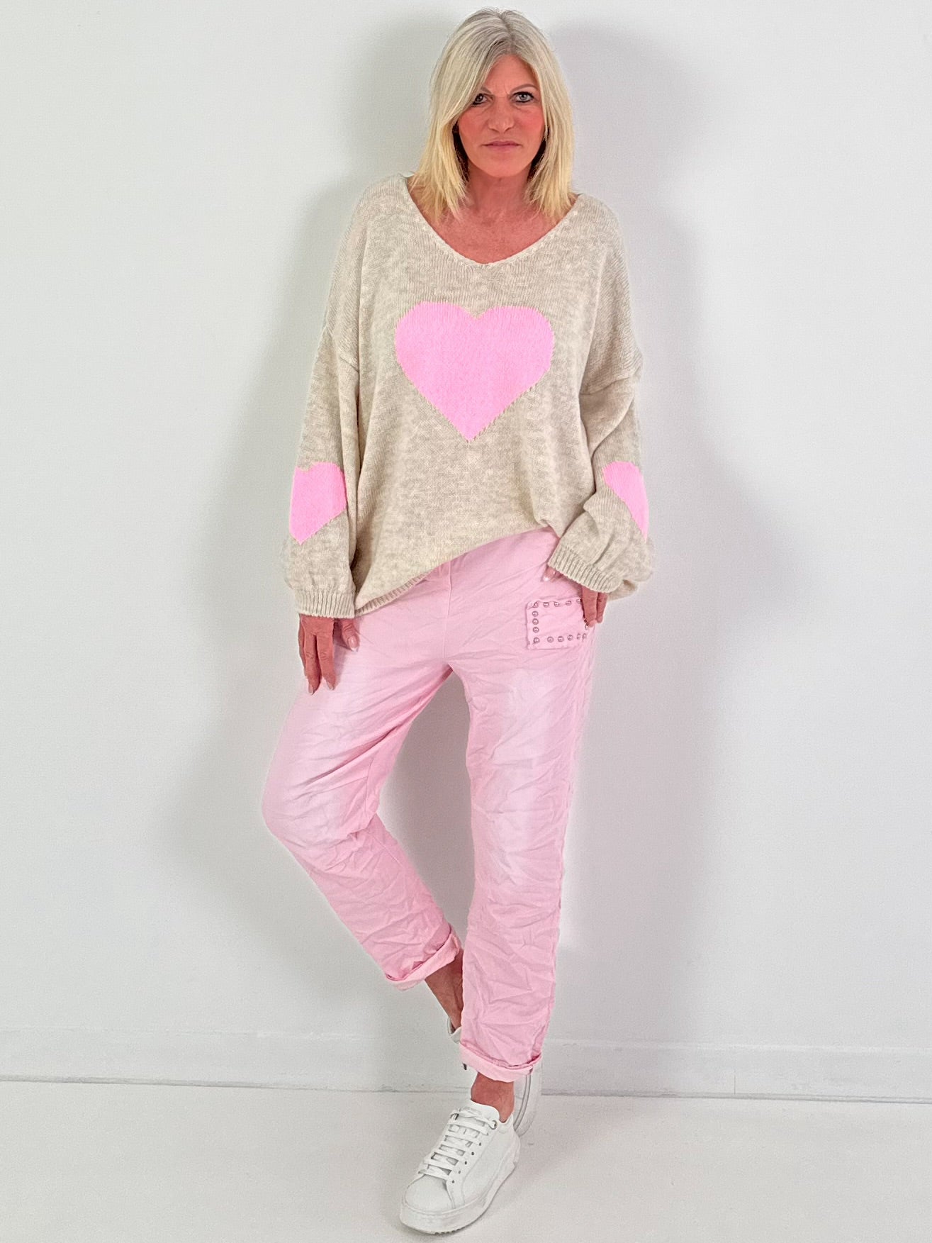 Hose Modell "Studs" - rosa