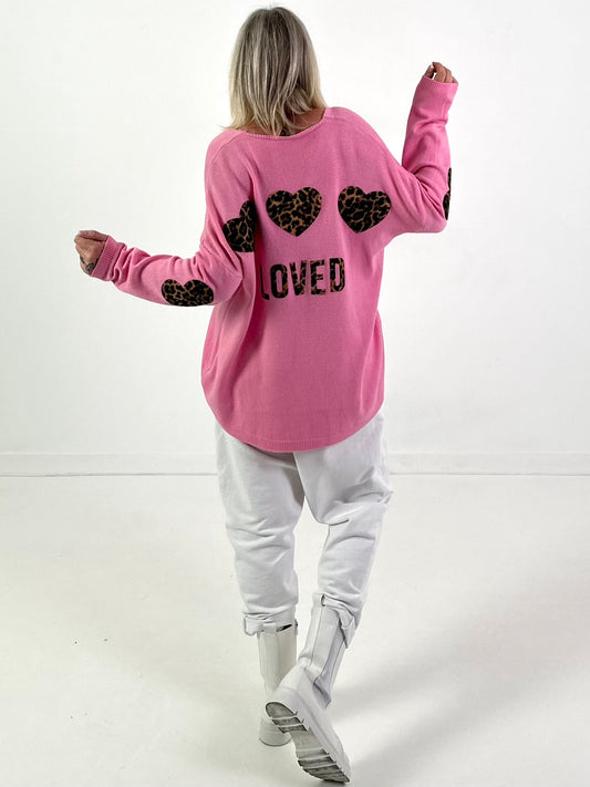 Strickpullover Modell "Loved Edition" - rosa