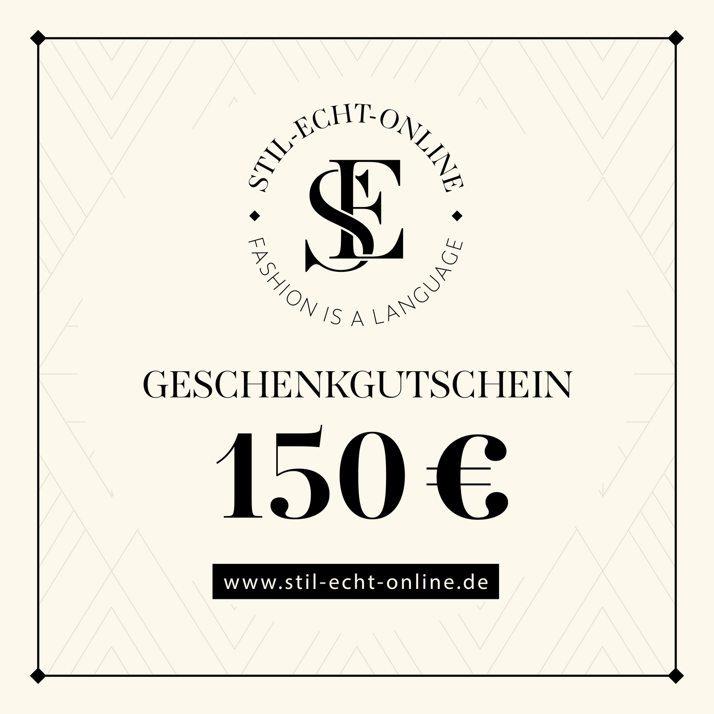 Stylish gift voucher 150 €