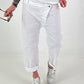 Baggy Hose im Layering Look - weiss