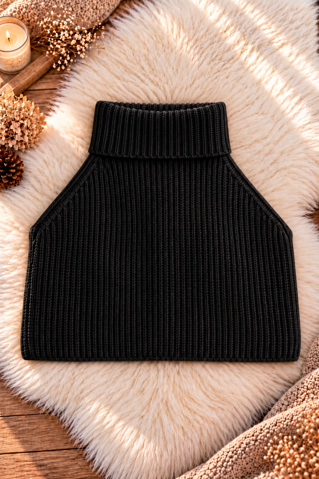 Cozy Turtleneck Layer - schwarz