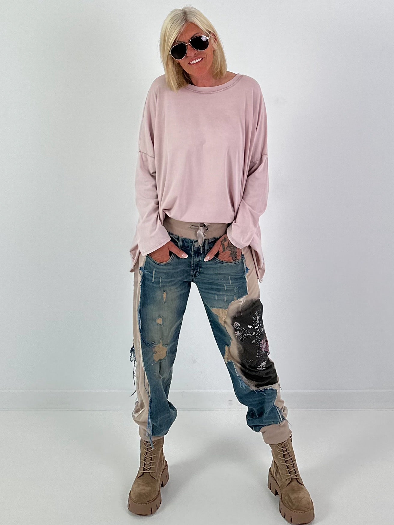 Jogg-Jeans im used Look Panther&Cross - denim