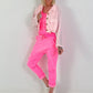 Short jacket with back print - pink