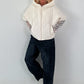 Jacket with XL collar and hood - cream