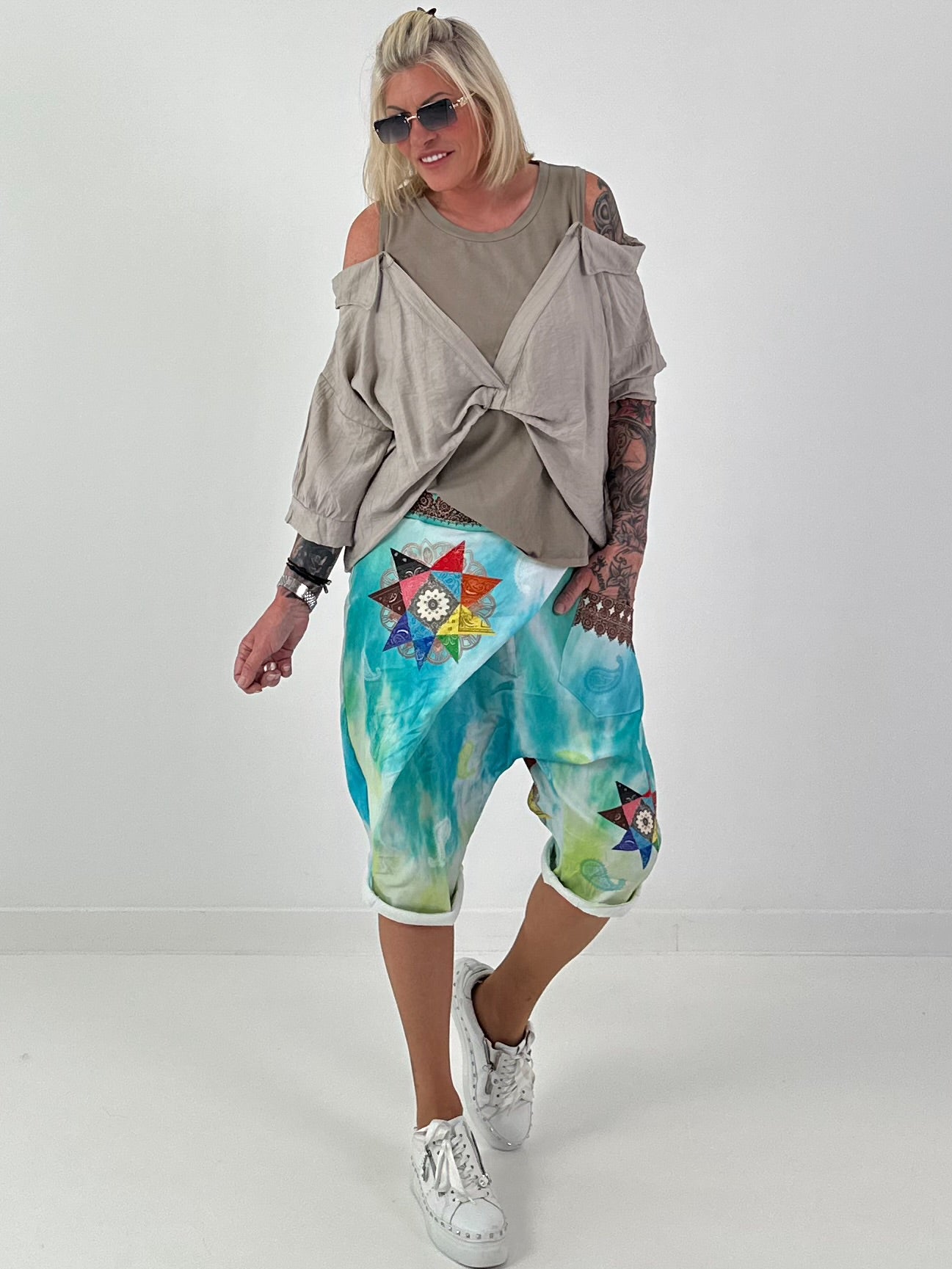 Tunika mit integrierten Top - taupe