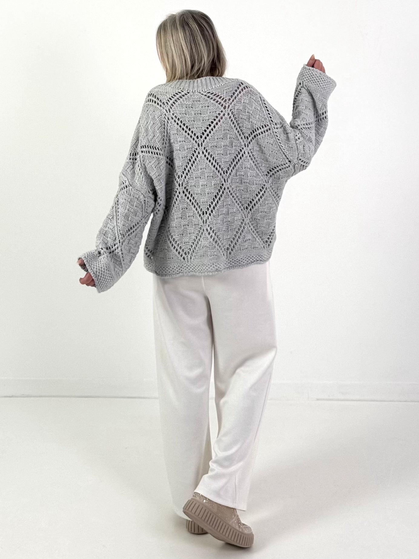 Trui model "Soft Structure" - grijs