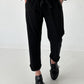 Hose mit goldenen Nieten-Details - schwarz