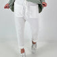 Sweatshirt Baggy mit aufgesetzten Taschen - weiss