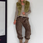Gilet in behaaglijke bontlook - olijf