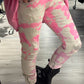 Jeans model "Pink Noise" - gray-neon pink