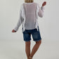 Tunic with Tie and Ruffles - White