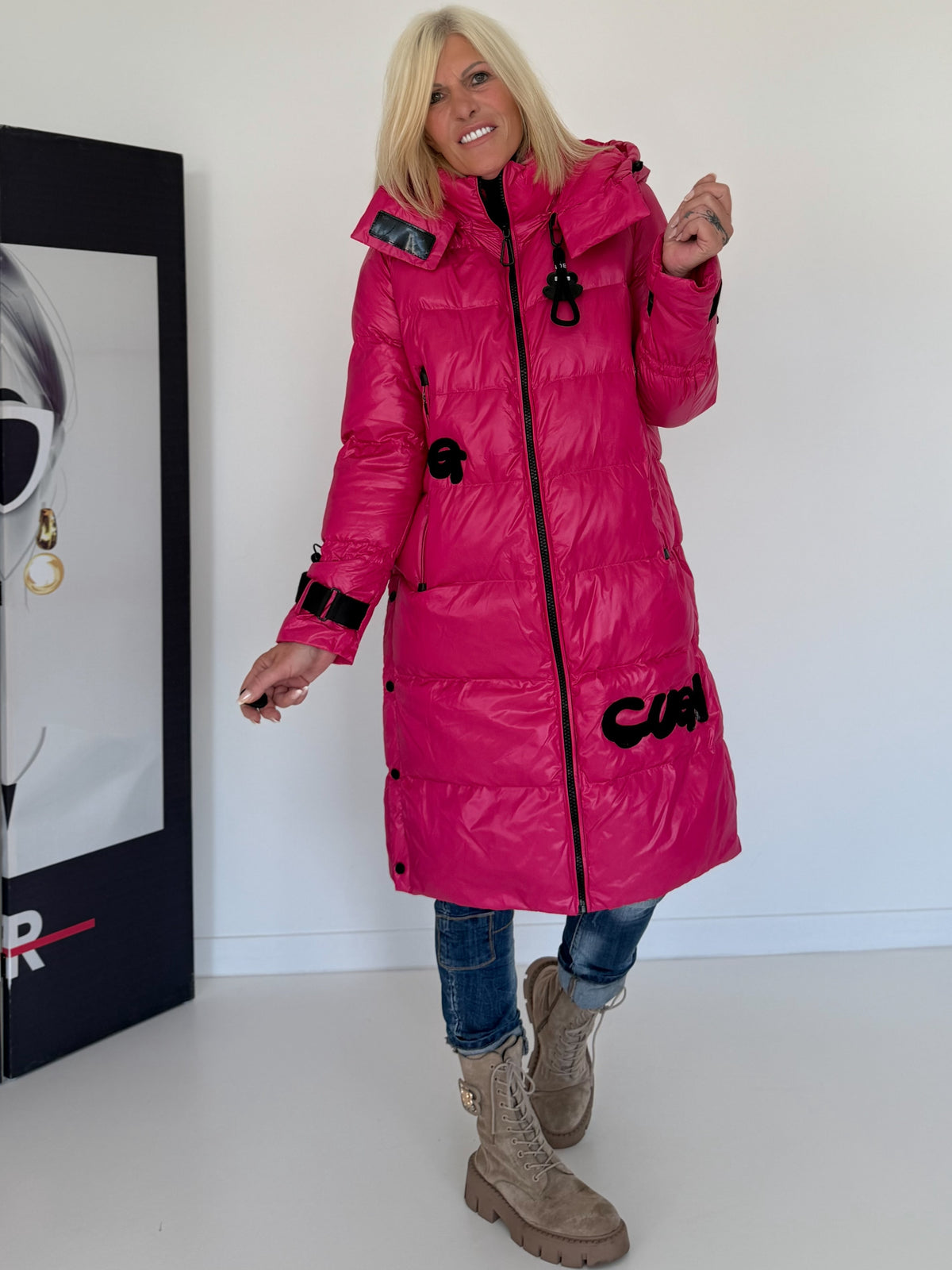 Cuel down coat - pink