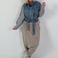 Jeansjacke mit Strickärmeln - denim-grau